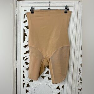 Honeylove High-Waisted Tan Shapewear Shorts